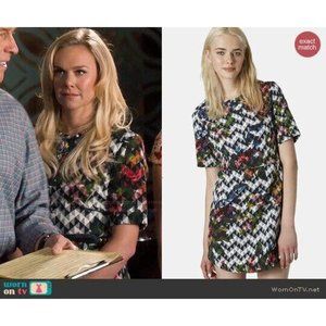 TopShop Blurred Jacquard A-line Dress WORN ON TV 2